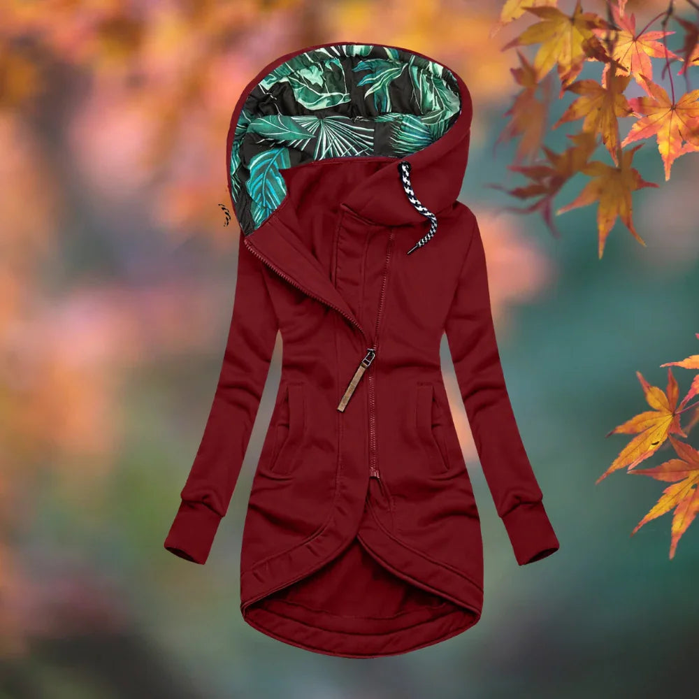 Solveig | Veste longue à capuche douce et chaude