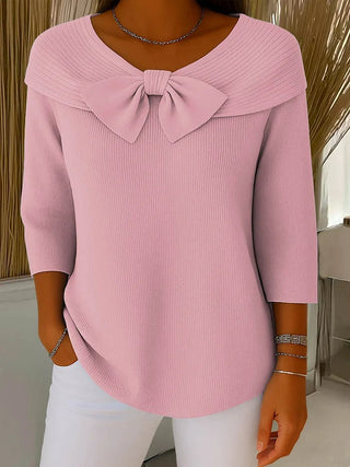 Gaëlle | Pull à nœud et encolure arrondie