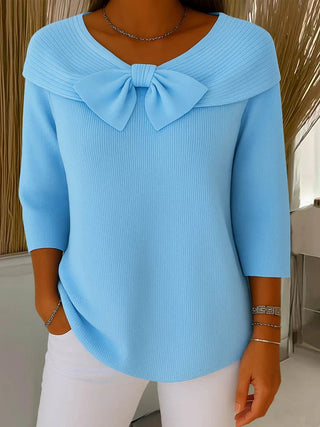 Gaëlle | Pull à nœud et encolure arrondie