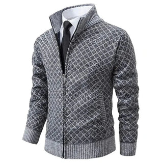 Léopold | Gilet zippé homme à motif losanges