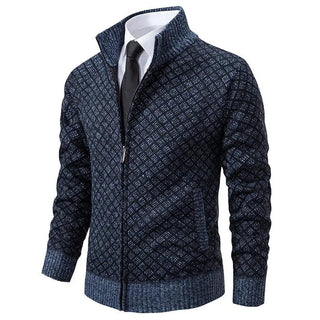 Léopold | Gilet zippé homme à motif losanges