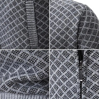 Léopold | Gilet zippé homme à motif losanges