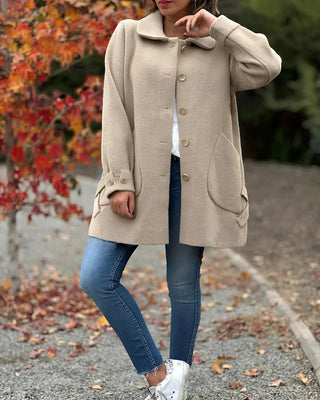 Ariane | Manteau doux boutonné effet laine