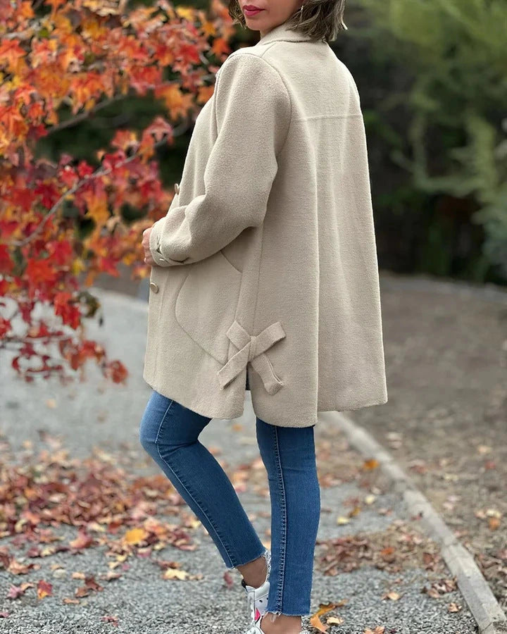 Ariane | Manteau doux boutonné effet laine