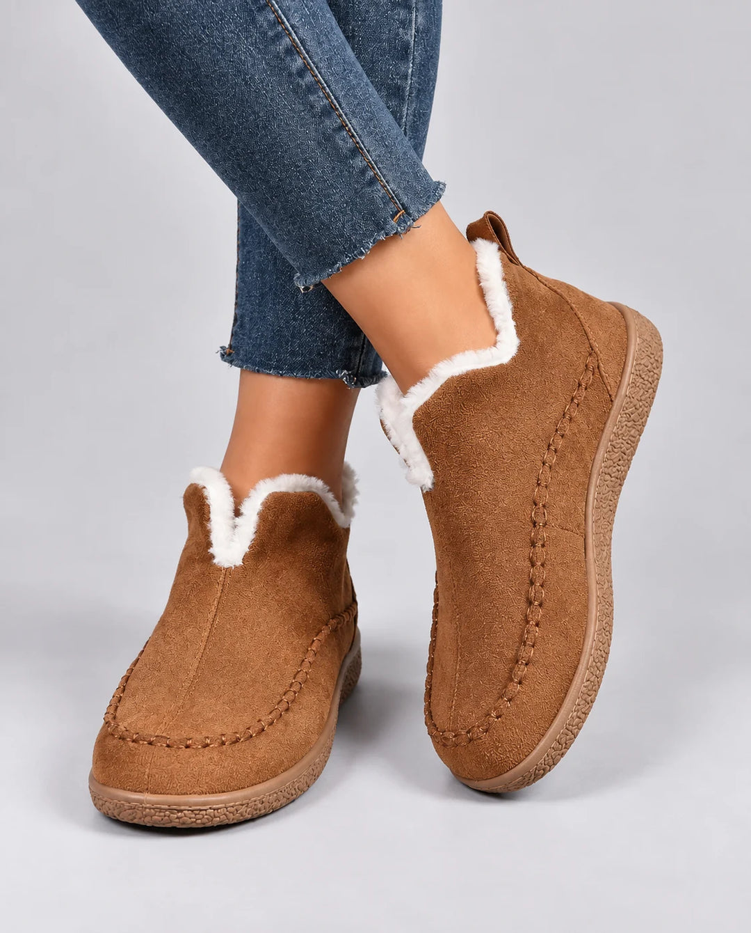 Rozenn | Bottines fourrées confort à semelle crantée