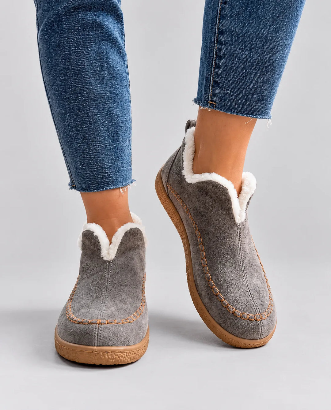 Rozenn | Bottines fourrées confort à semelle crantée
