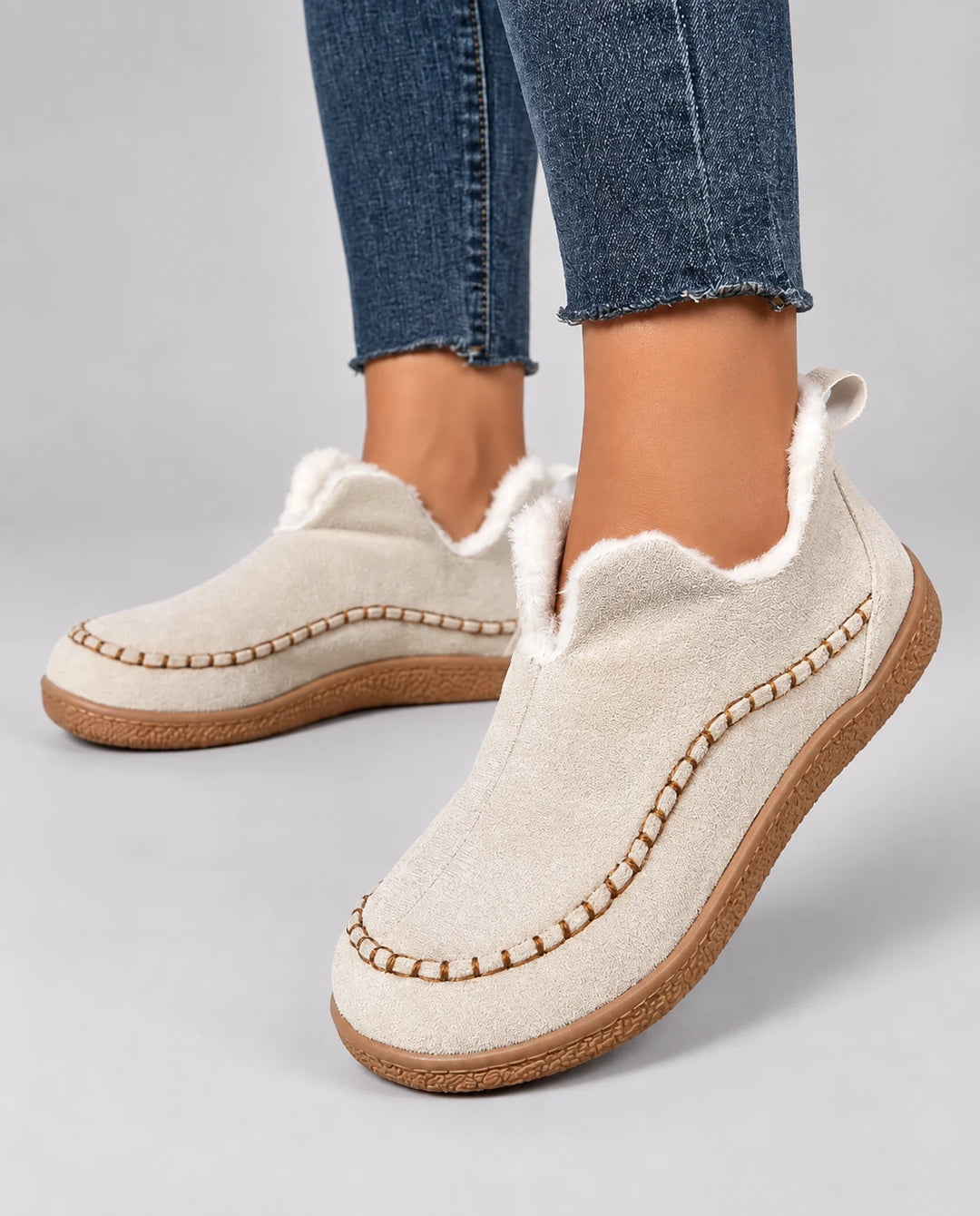 Rozenn | Bottines fourrées confort à semelle crantée