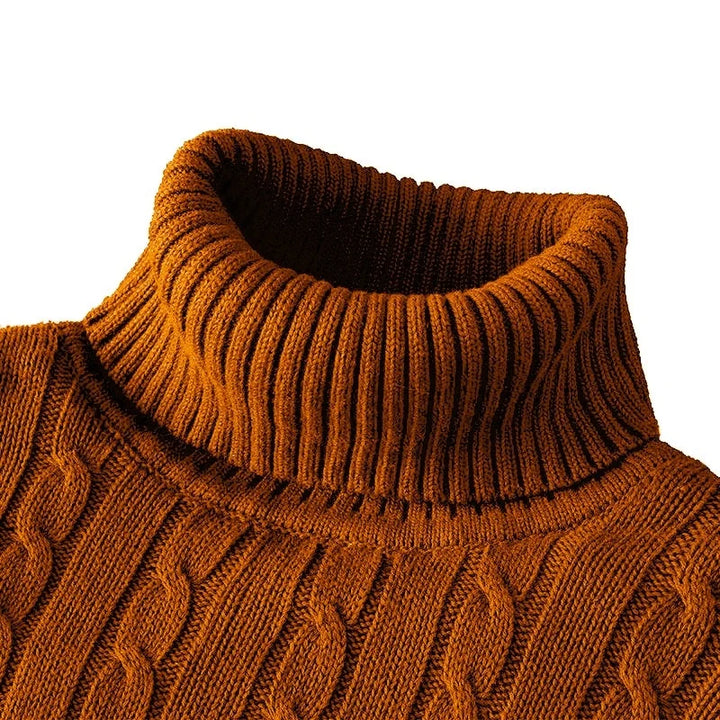 Florimond | Pull col roulé en maille côtelée