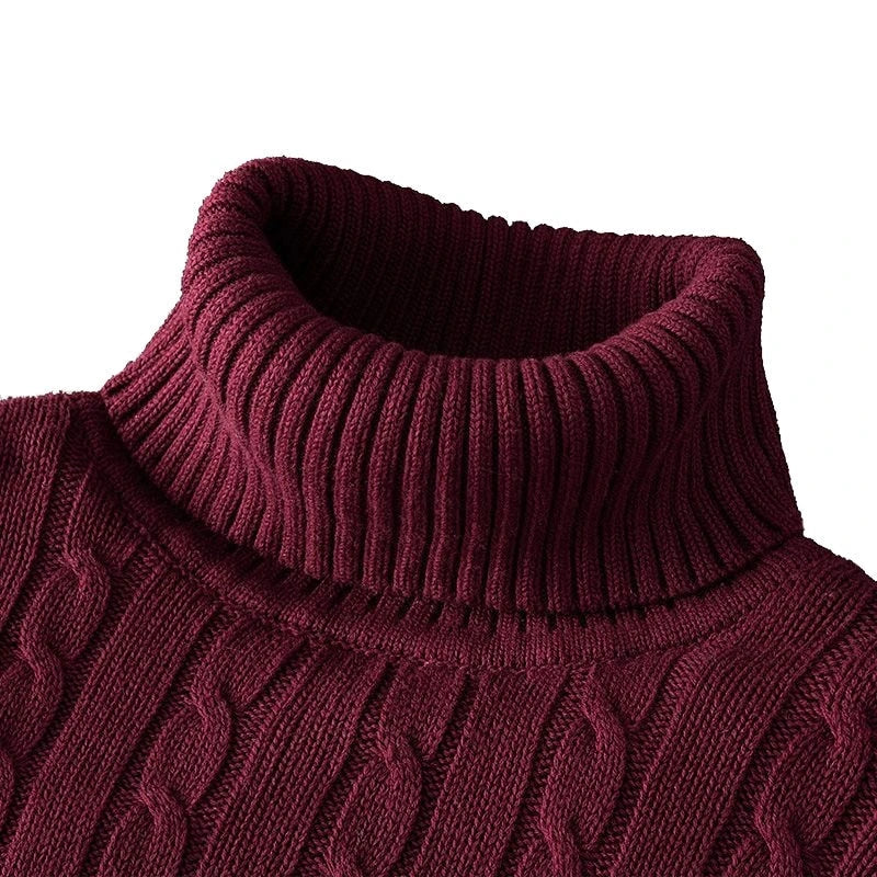 Florimond | Pull col roulé en maille côtelée