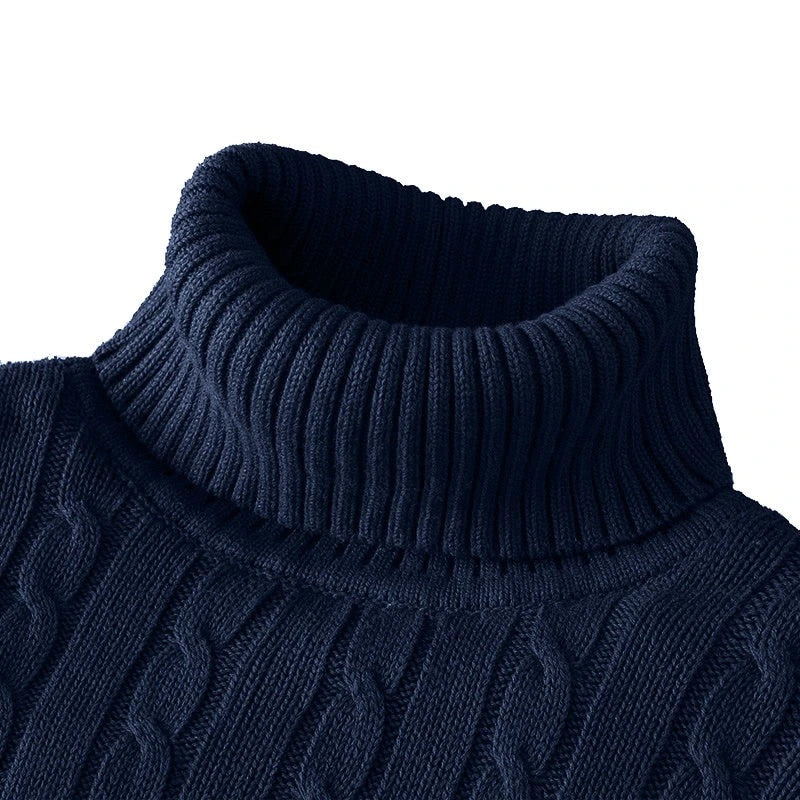 Florimond | Pull col roulé en maille côtelée