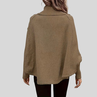 Armance | Poncho col roulé torsadé