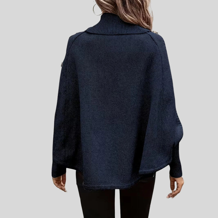 Armance | Poncho col roulé torsadé
