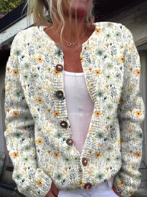 Jacinthe | Cardigan brodé de fleurs