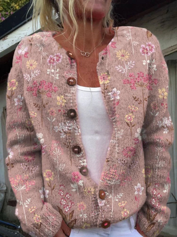 Jacinthe | Cardigan brodé de fleurs
