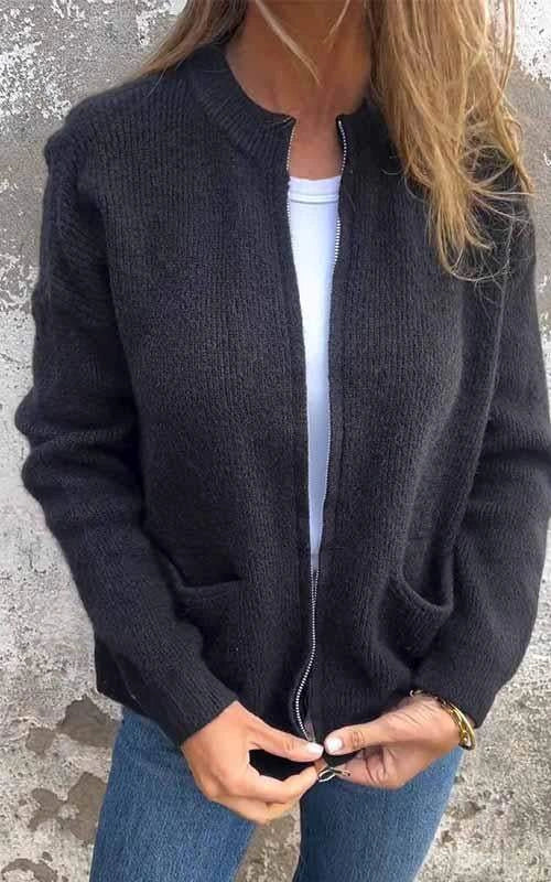 Josiane | Gilet zippé en maille