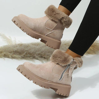 Nolwenn | Bottines fourrées zippées à semelle crantée