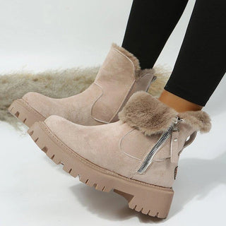 Nolwenn | Bottines fourrées zippées à semelle crantée