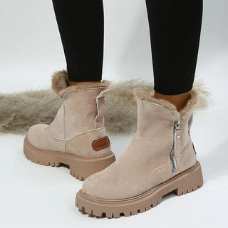 Nolwenn | Bottines fourrées zippées à semelle crantée