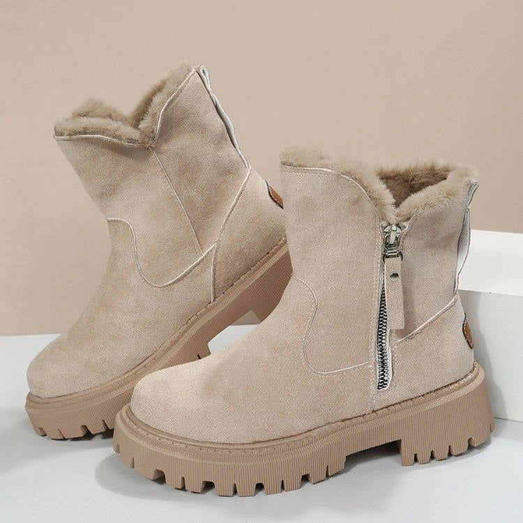 Nolwenn | Bottines fourrées zippées à semelle crantée