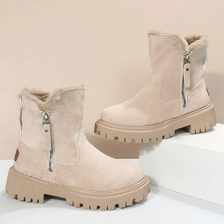 Nolwenn | Bottines fourrées zippées à semelle crantée