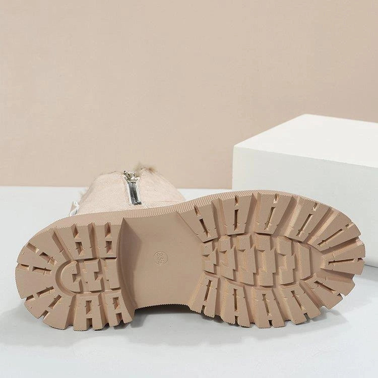 Nolwenn | Bottines fourrées zippées à semelle crantée