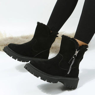 Nolwenn | Bottines fourrées zippées à semelle crantée