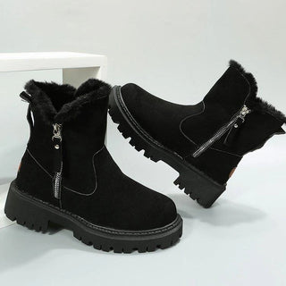 Nolwenn | Bottines fourrées zippées à semelle crantée