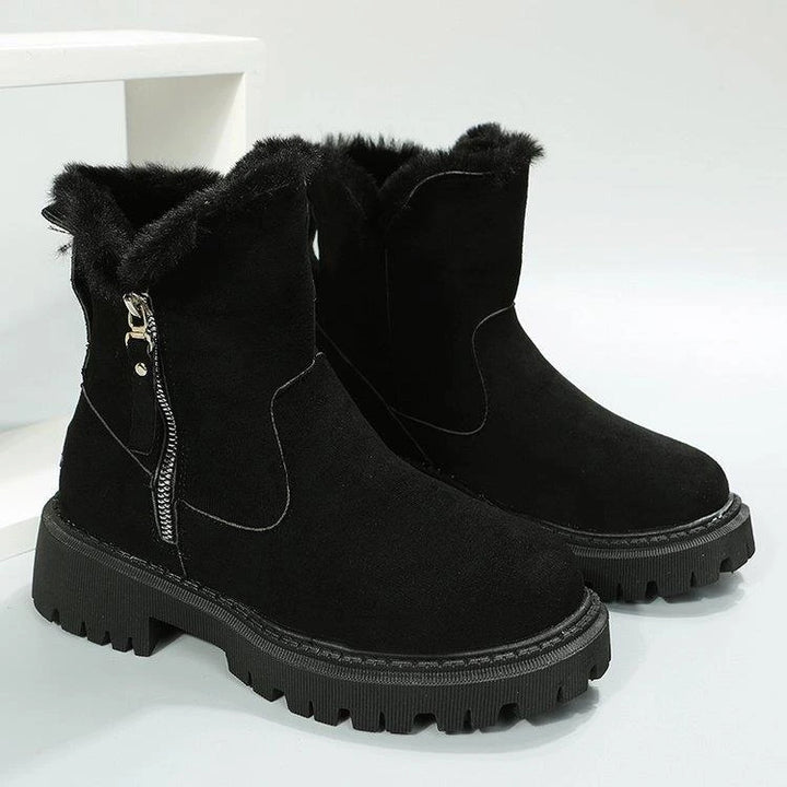 Nolwenn | Bottines fourrées zippées à semelle crantée
