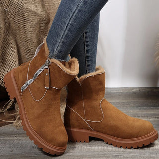 Nolwenn | Bottines fourrées zippées à semelle crantée