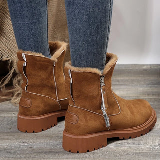 Nolwenn | Bottines fourrées zippées à semelle crantée