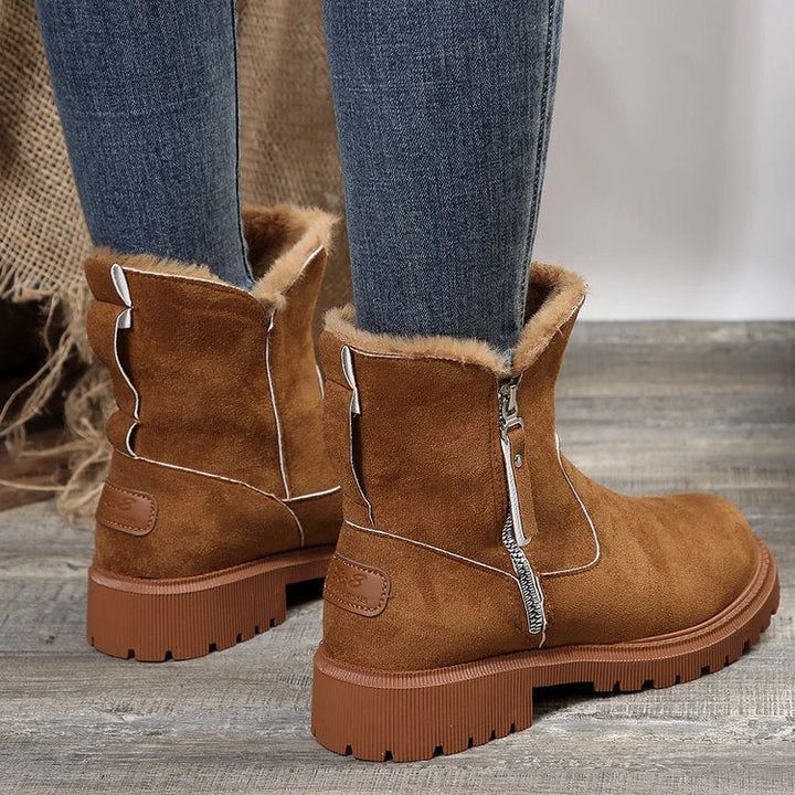Nolwenn | Bottines fourrées zippées à semelle crantée