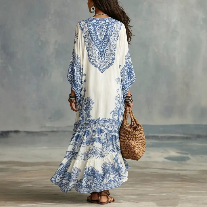 Alba | Robe longue bohème à imprimé ethnique