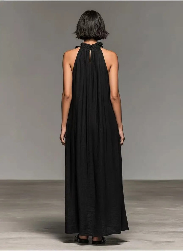Adriana | Robe longue à encolure licou