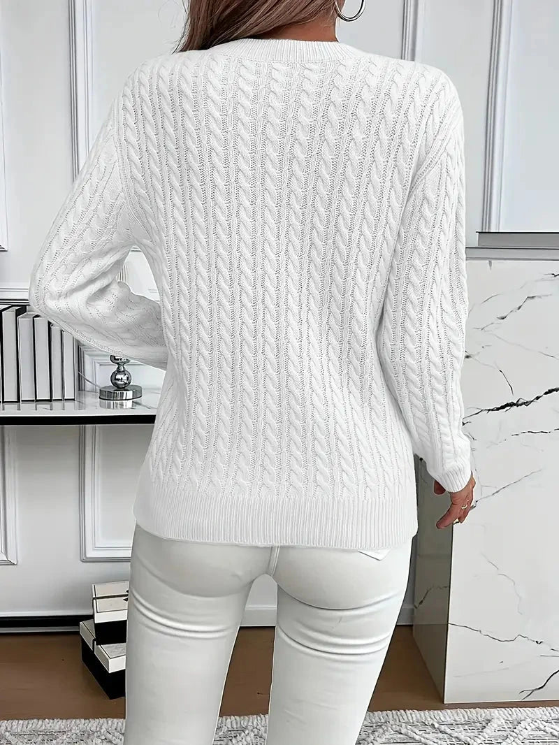 Alix | Pull chic en maille torsadée