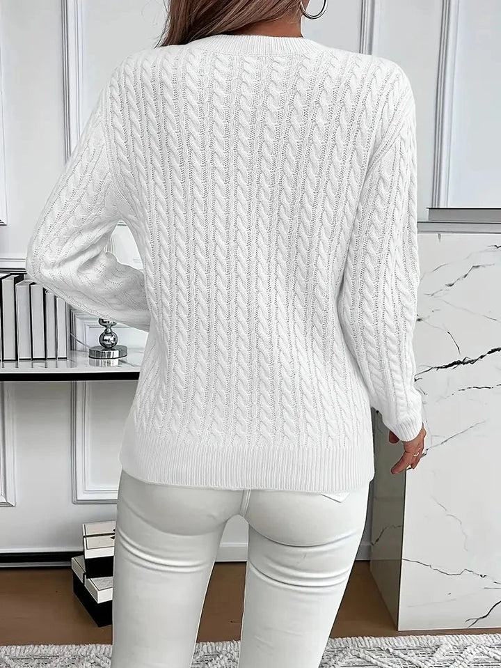 Alix | Pull chic en maille torsadée