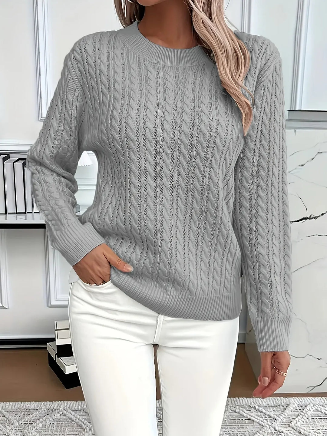 Alix | Pull chic en maille torsadée