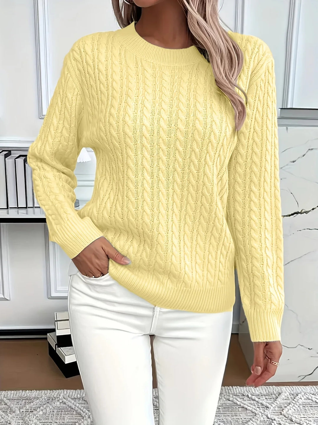 Alix | Pull chic en maille torsadée