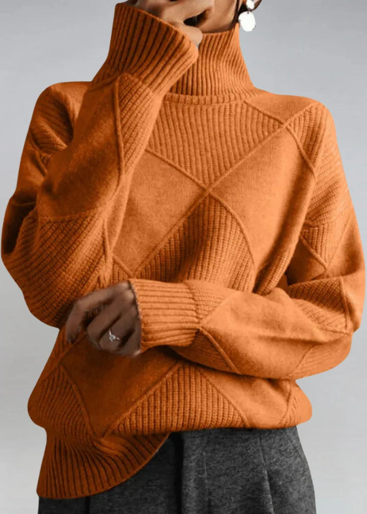 Marjorie | Pull col roulé en maille douce