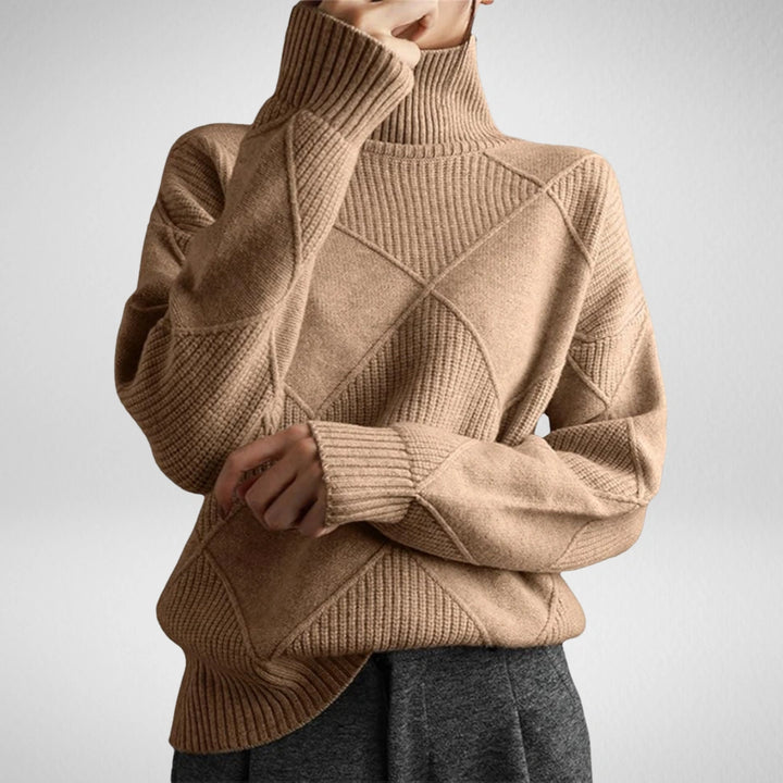 Marjorie | Pull col roulé en maille douce