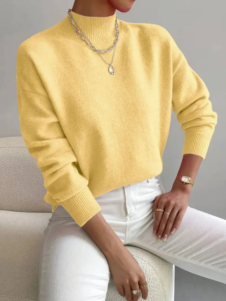 Rosine | Pull chic en cachemire à col montant