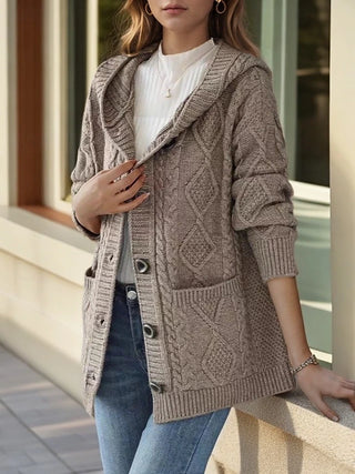 Mathilda | Gilet torsadé à capuche