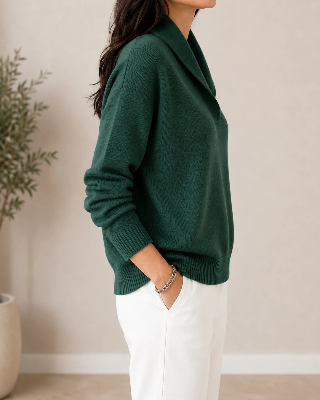 Gwenaëlle | Pull à col châle
