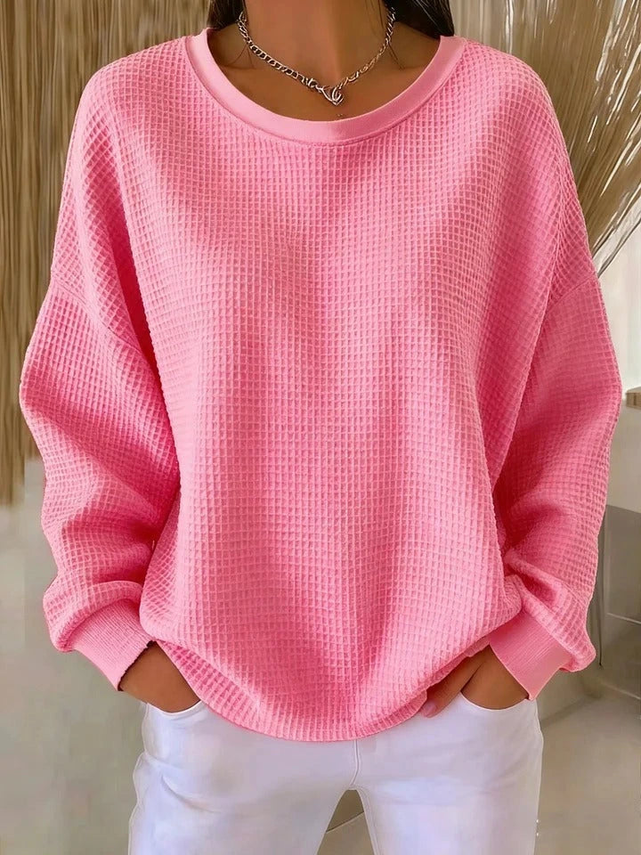 Laurine | Pull ample en maille gaufrée