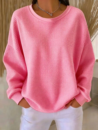 Laurine | Pull ample en maille gaufrée