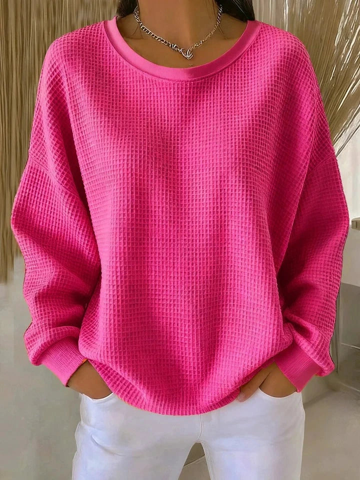 Laurine | Pull ample en maille gaufrée