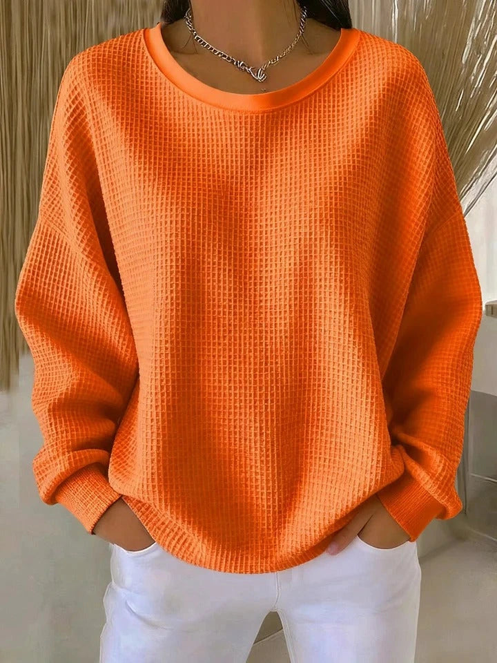 Laurine | Pull ample en maille gaufrée