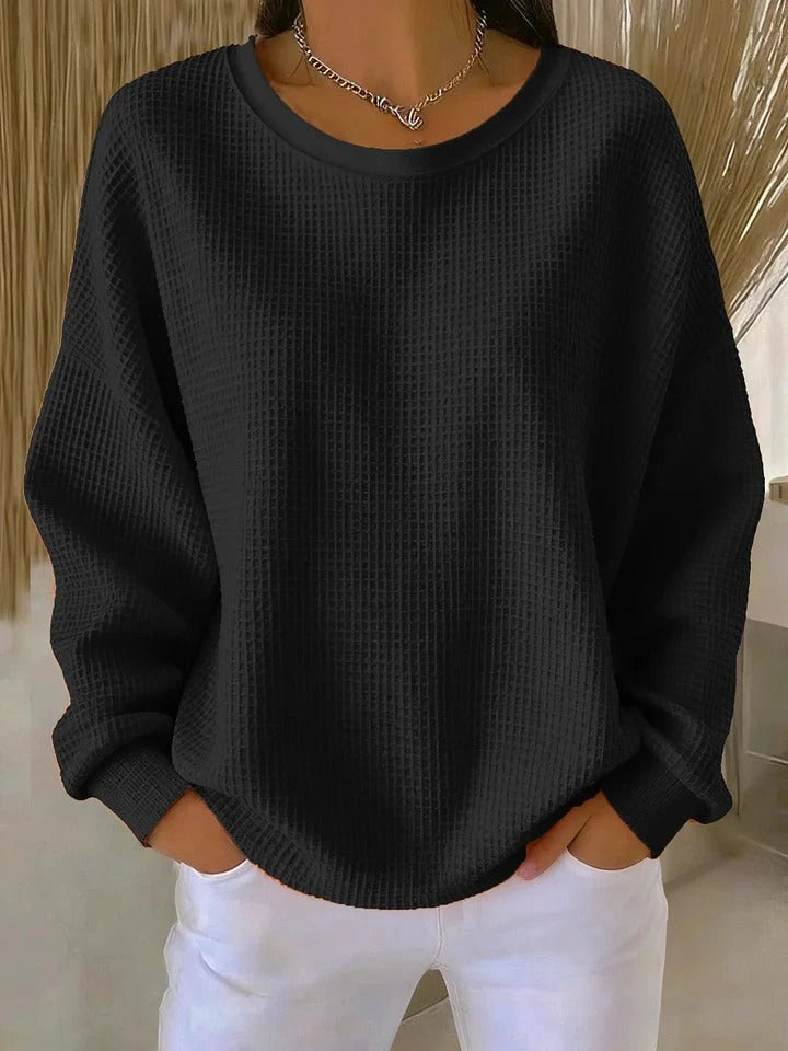 Laurine | Pull ample en maille gaufrée