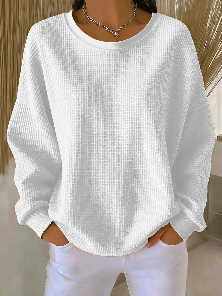 Laurine | Pull ample en maille gaufrée