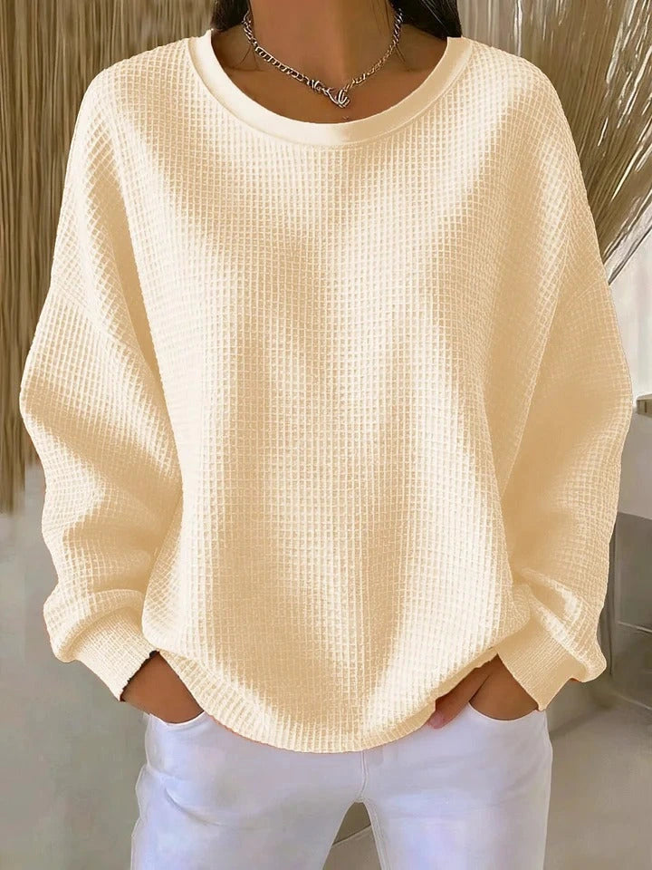 Laurine | Pull ample en maille gaufrée