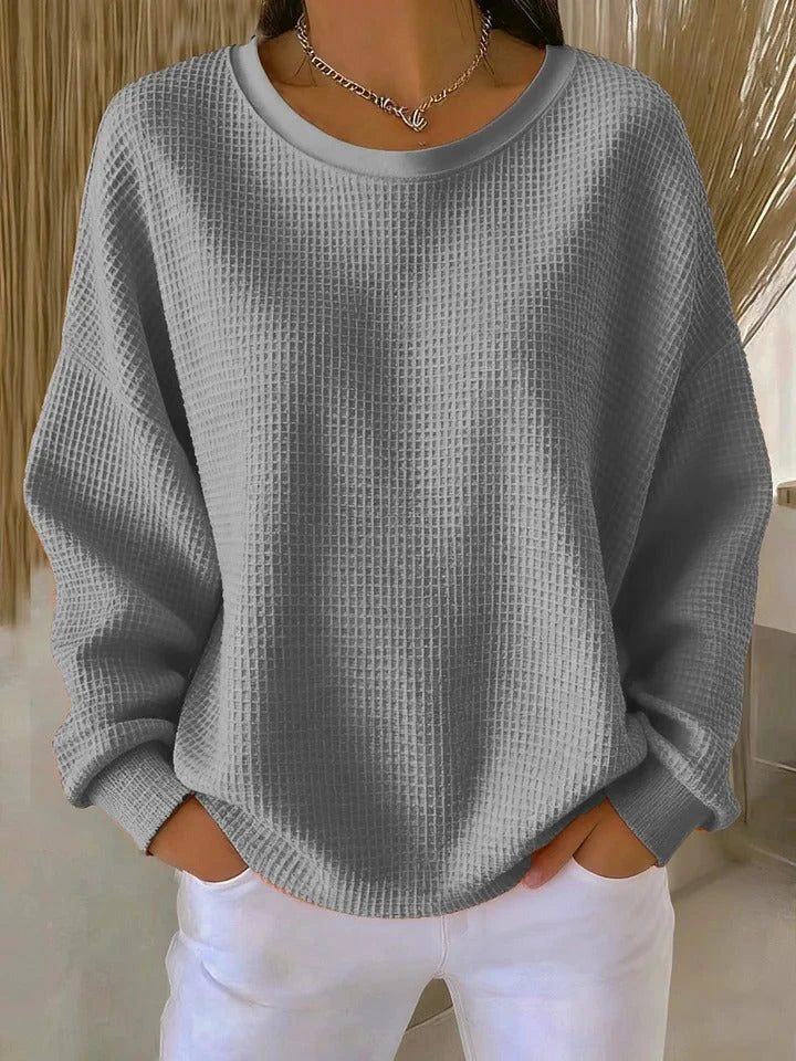Laurine | Pull ample en maille gaufrée